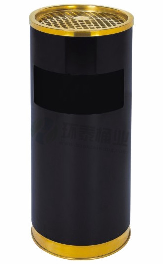 麗格圓形金圈室內垃圾桶